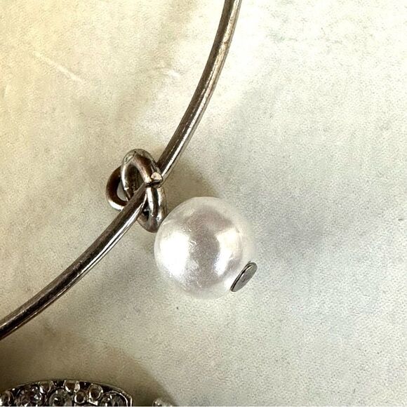 Silver tone adjustable nautical charm bracelet - Picture 3 of 8